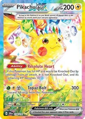 Pokémon TCG collection with Pikachu ex #238