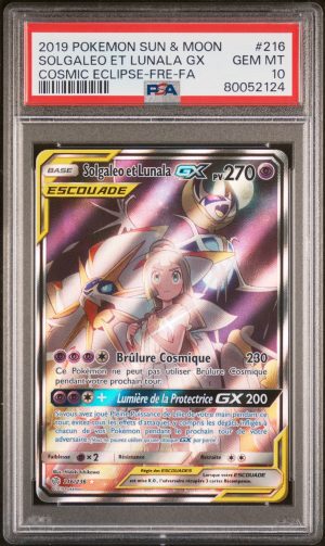 Pokémon TCG: Solgaleo & Lunala GX Alternate Art (216/236) – Cosmic Eclipse (PSA 10)